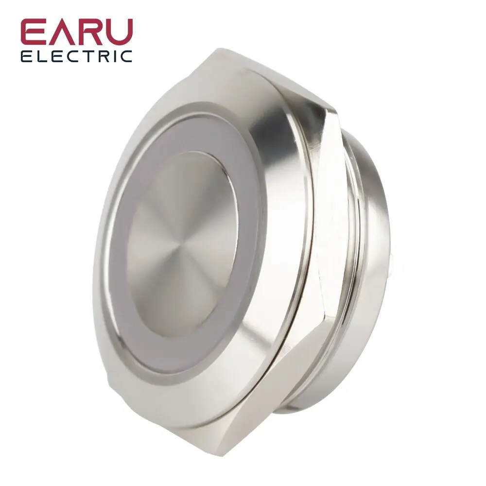 16/19/22/25/30mm With Wires Short Stroke Waterproof Metal Push Button Switch 1NO