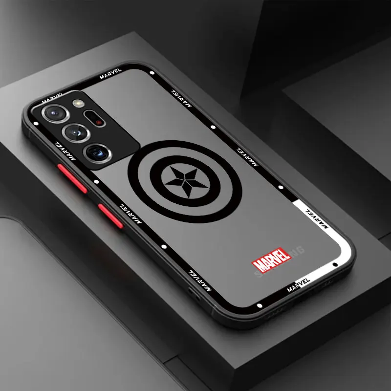 thumbnail image 1 of Marvel Hero Logo Phone Case for Samsung Galaxy S22 S24 Ultra S23 S21 Note 20 Ultra Note 10 Plus 8 9 Matte Cover Shockproof, 1 of 5