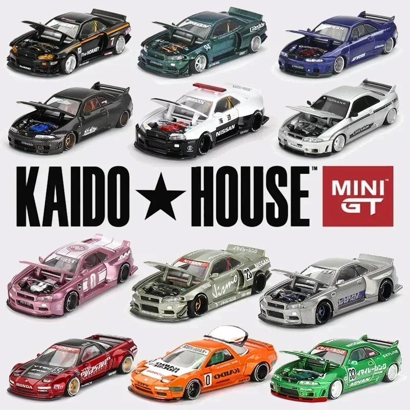 Kaido House + MINIGT 1/64 Nissan Skyline GT-R (R34)(R33) Honda NSX