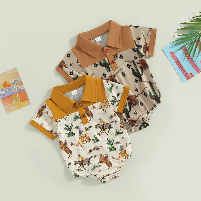 

Модный летний комбинезон для новорожденных мальчиков и девочек, Комбинезоны на пуговицах с коротким рукавом и мультипликационным принтом животных, комбинезоны, комбинезоны