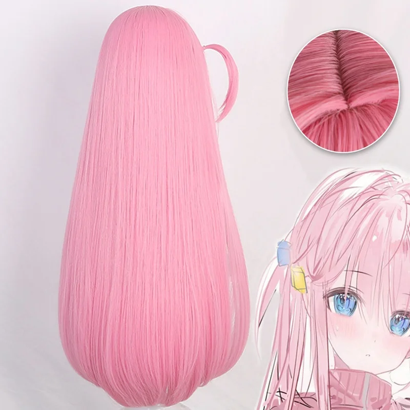 Bocchi the Rock: Hitori Gotoh | Pink Long Straight Synthetic Wig Cosplay 19 Bocchi the Rock Hitori Gotoh Pink Wig Cosplay