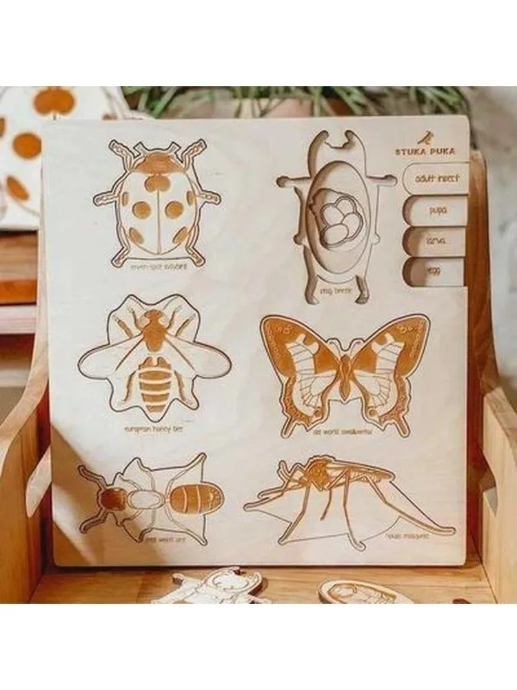 Montessori Puzzle Children's Educational Human Anatomy Science Animal Planet 3 To 6 Years Old Wooden Multi-layer Puzzle Toy 4