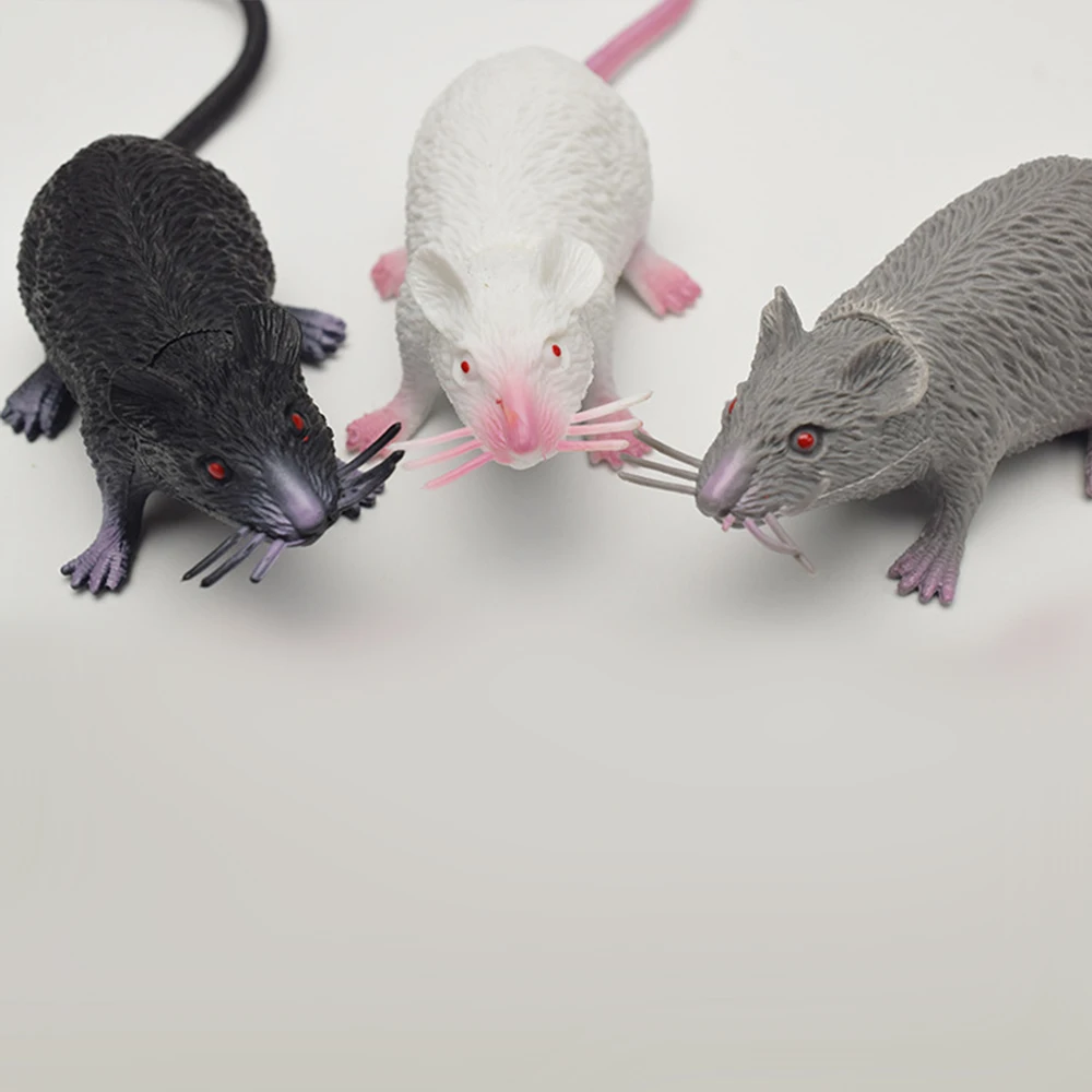 32cm Lifelike PVC Vocal Rat Fake Mouse Model Prop Halloween Gift