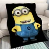 Bed Blankets for Adults Minions Throw Blanket Luxury Bedding Cobija Home Interior Fluffy Plaid Sofa Knee Soft Nap King Size & 1