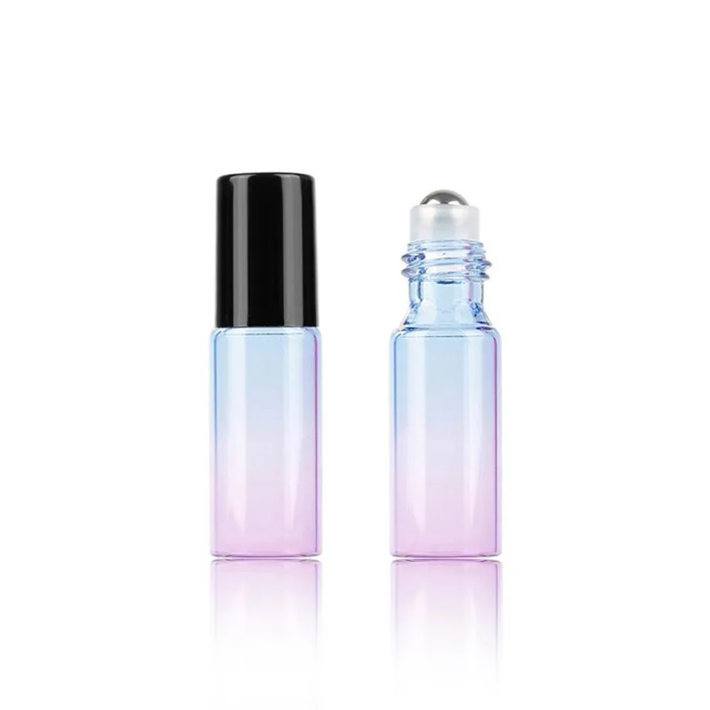 20/30/50pcs 유리 롤-온 병 5ml 금속 롤러 공 유리 병 에센셜 오일에 대 한 Colognes 향수 여행 병