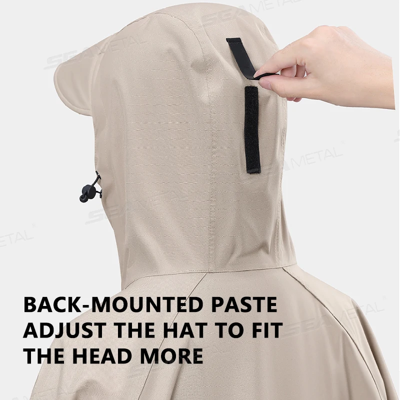 BLALION Waterproof Oversized Hooded Rain Poncho - Unisex Fashionable Long Raincoat