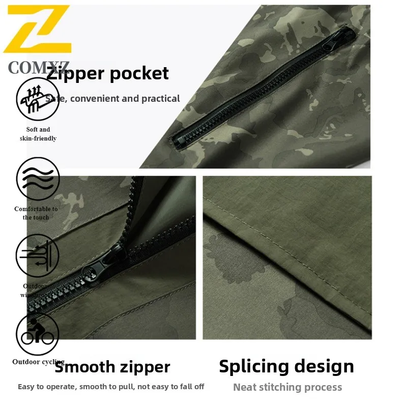 EIAO Men's Camo Military Jacket Waterproof Windproof Hooded Tactical Coat for Hiking Hunting Outdoor Workwear Autumn Winter 2025