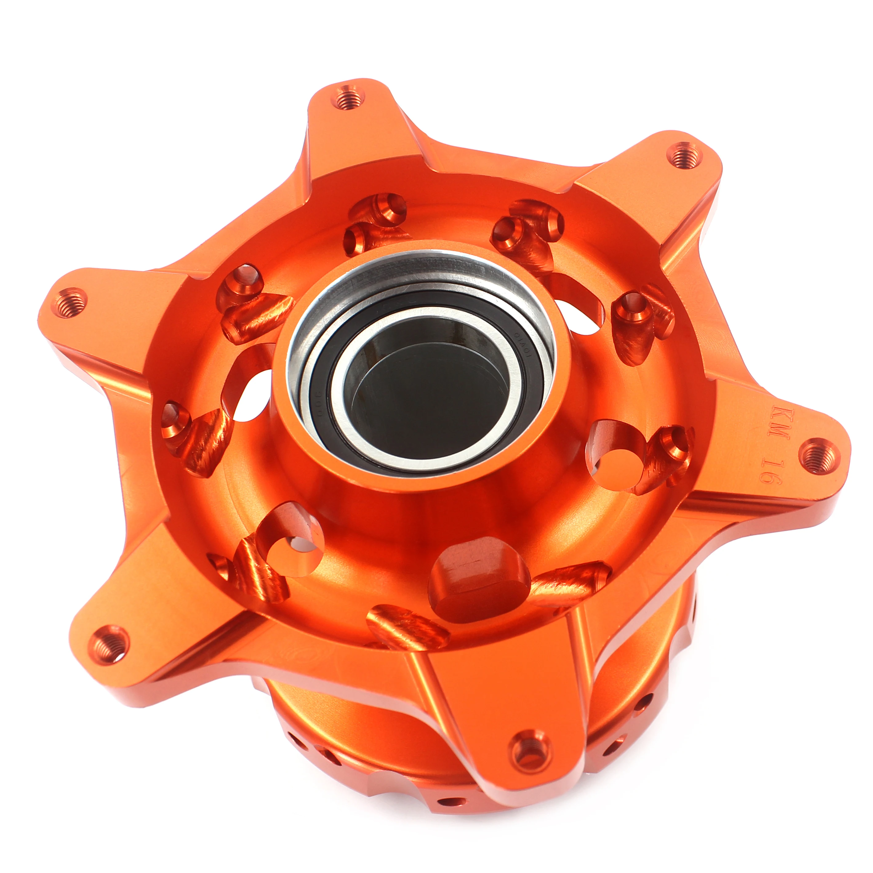 오토바이 알루미늄 합금 CNC 가공 허브 세트, KTM EXC 125 SXF 350 XC-F 450 호환 가능, 주황색 또는 파란색