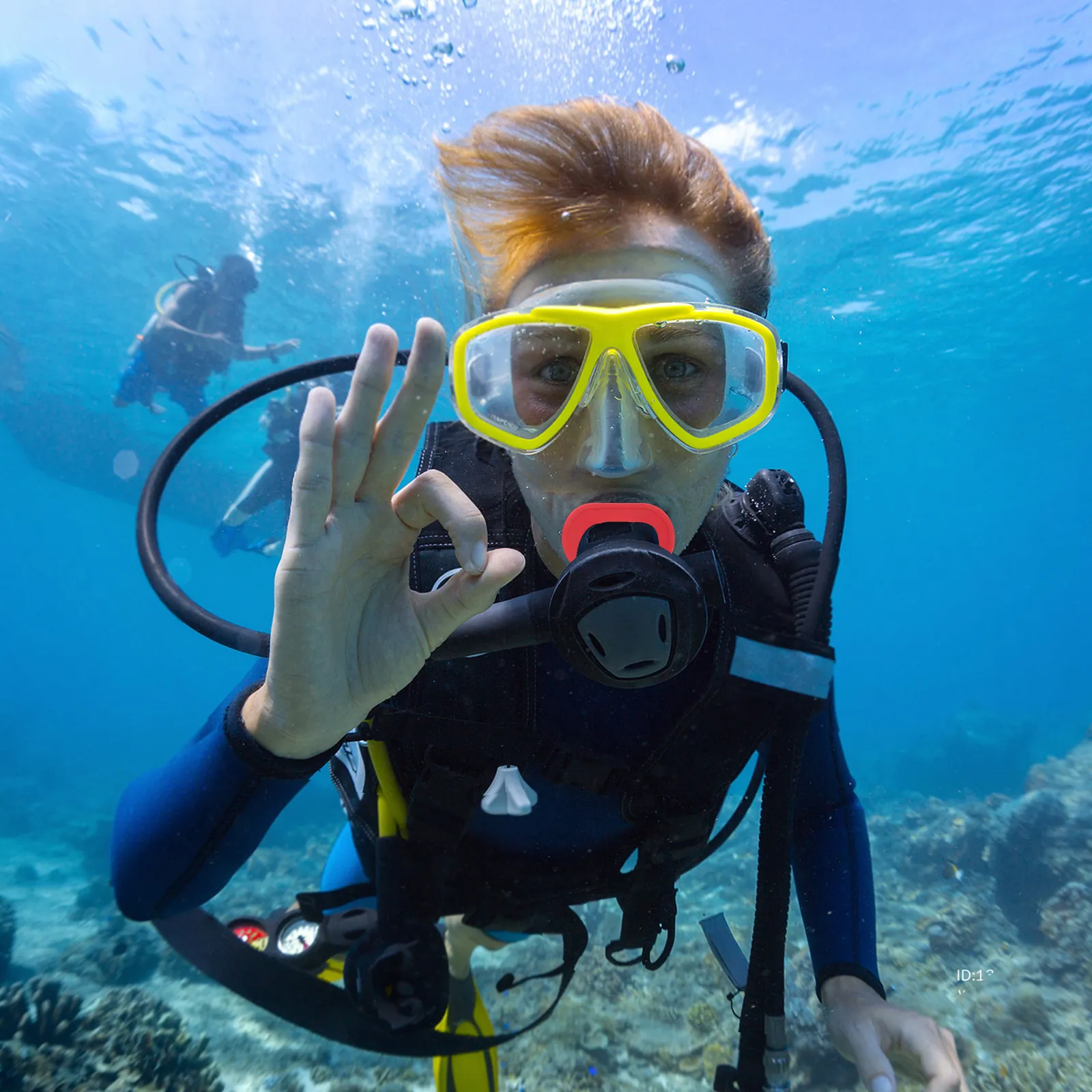 2Pcs 다이빙 레귤레이터 실리콘 마우스피스 립 가드 편안한 부동액 스팅 방지..