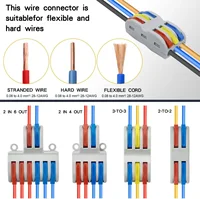 10/30/50 Quick Electrical Connectors Universal Compact Push-in Conductor SPL Splitter Wiring Cable Connector Butt Terminal Block 3