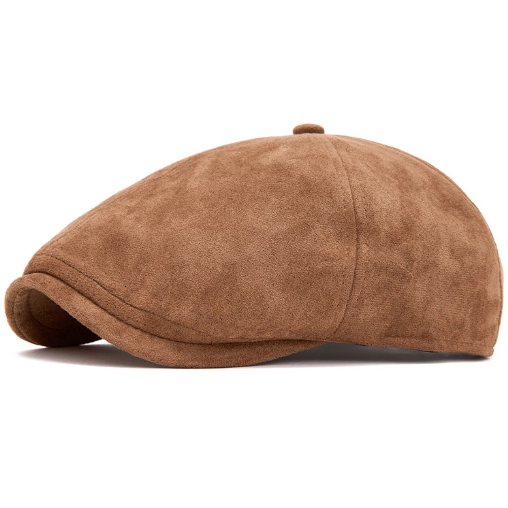 HT4971 Herren Berets Frauen Herbst Winter Hut Vintage Künstler Maler Baskenmütze Hut Männlich Weiblich Ivy Flache Kappe Wildleder Achteckige Baskenmütze Kappen – Detail 17
