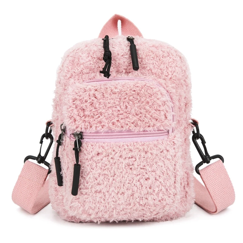 

Ladies Fashion One Shoulder Diagonal Backpack Tote Bag Tote Bag Plush Backpack