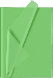 Vibrant Multicolor Kraft Tissue Paper - Assorted Colors for DIY Crafts, Gift Wrapping, and Art Projects (10 Sheets) (Grass green)