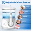 Home Water Flosser, 600 ml Large Capacity,10 Adjustable Pressures,6 Home Nozzles Professional Oral Irrigator for Teeth Clean 5