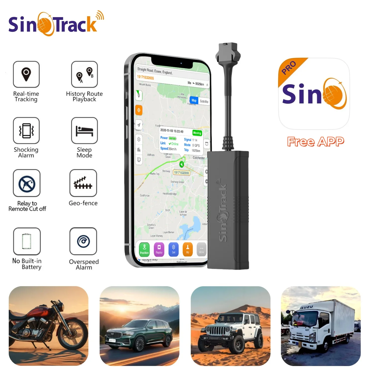 SINOTRACK ST-901L 4G GPS Wiith Relay Tracker Sender FürKFZ Tracking SINOTRACK ST-901L 4G GPS Wiith Relay Tracker Sender FürKFZ Tracking