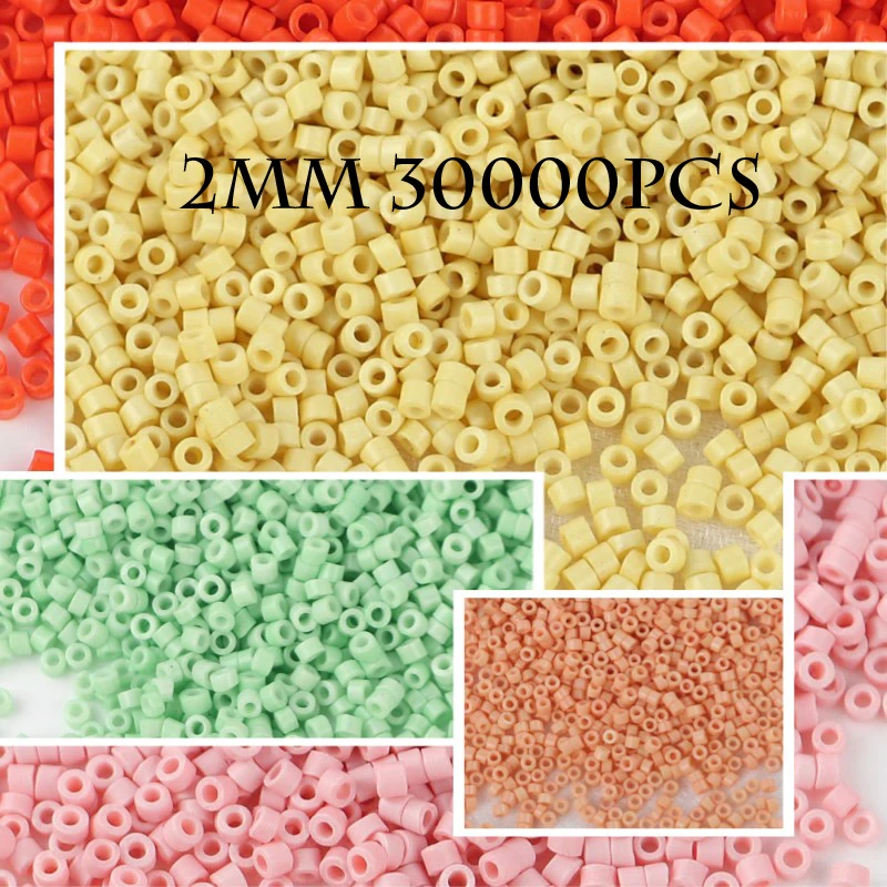 수제 DIY 목걸이 소재 단색 구운 앤티크 비즈, 다색 흩어진 비즈, 인기 스타일, 인기 판매, 2mm 30000