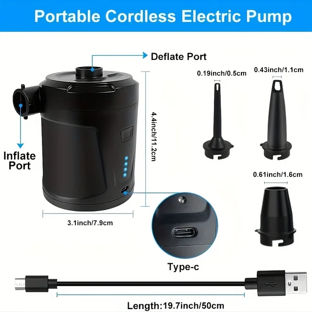 5200mAh Portable Air Pump – Outdoor Inflatable Pump 3