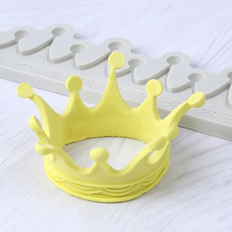 

Imperial Crown Shape Embossed Silicone Mold Chocolate Cookie Fondant Cake Decorate Molds DIY Baking Tools