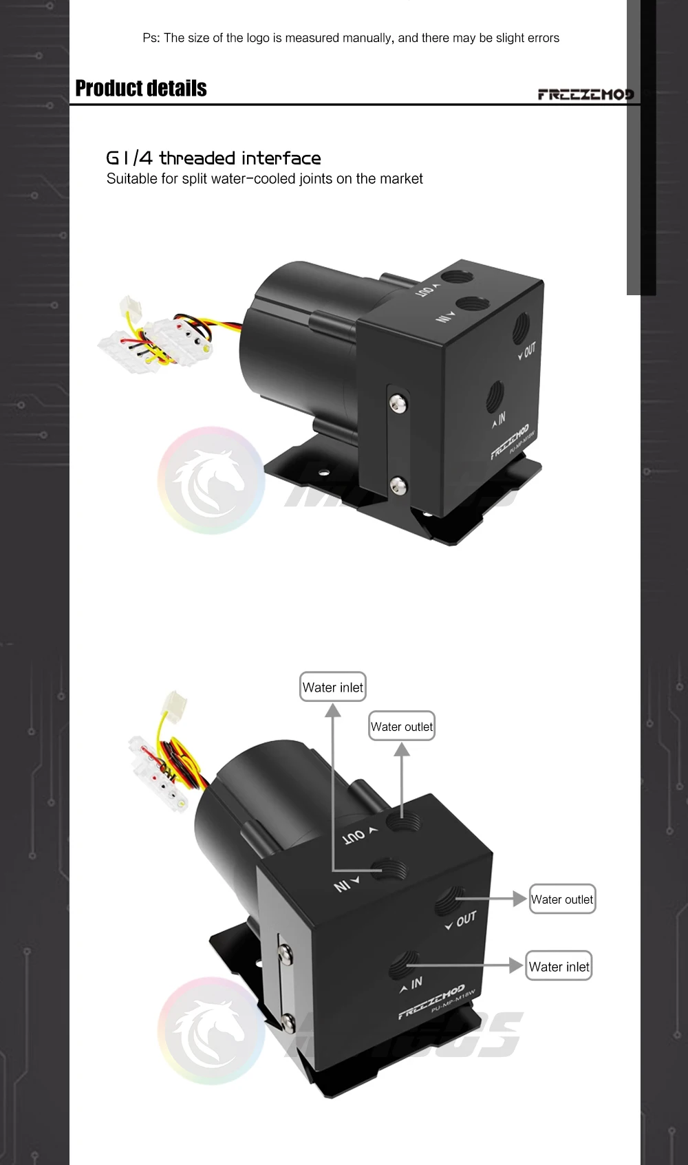 H Elevador 7 Metro Para PC Refrigeração De Água Preto PU-MP-M18W