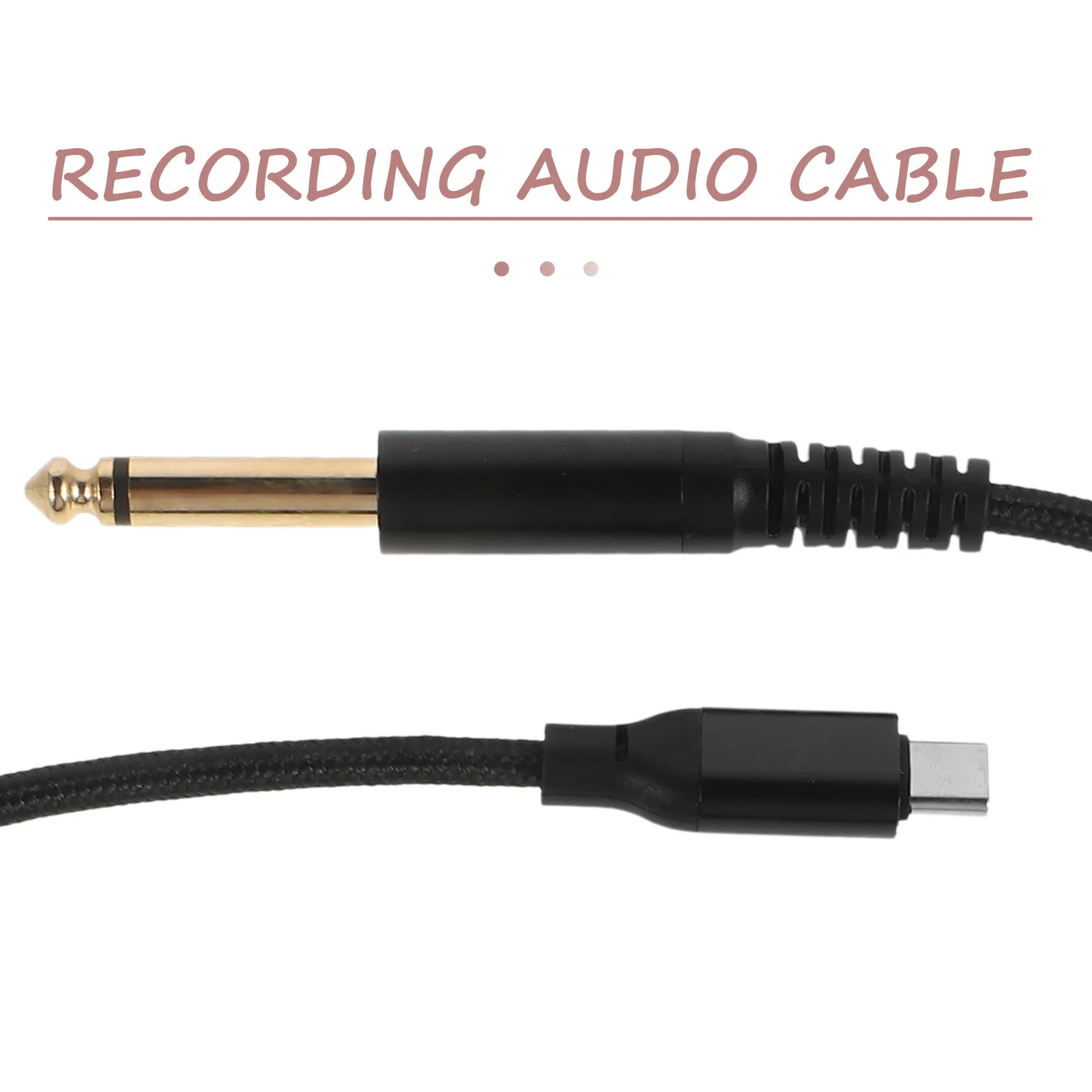 USB Type-C 6.35mm 악기 케이블 내장 칩 안정적인 전송 녹음 일렉트릭 기타 연주자용 오디오 케이블