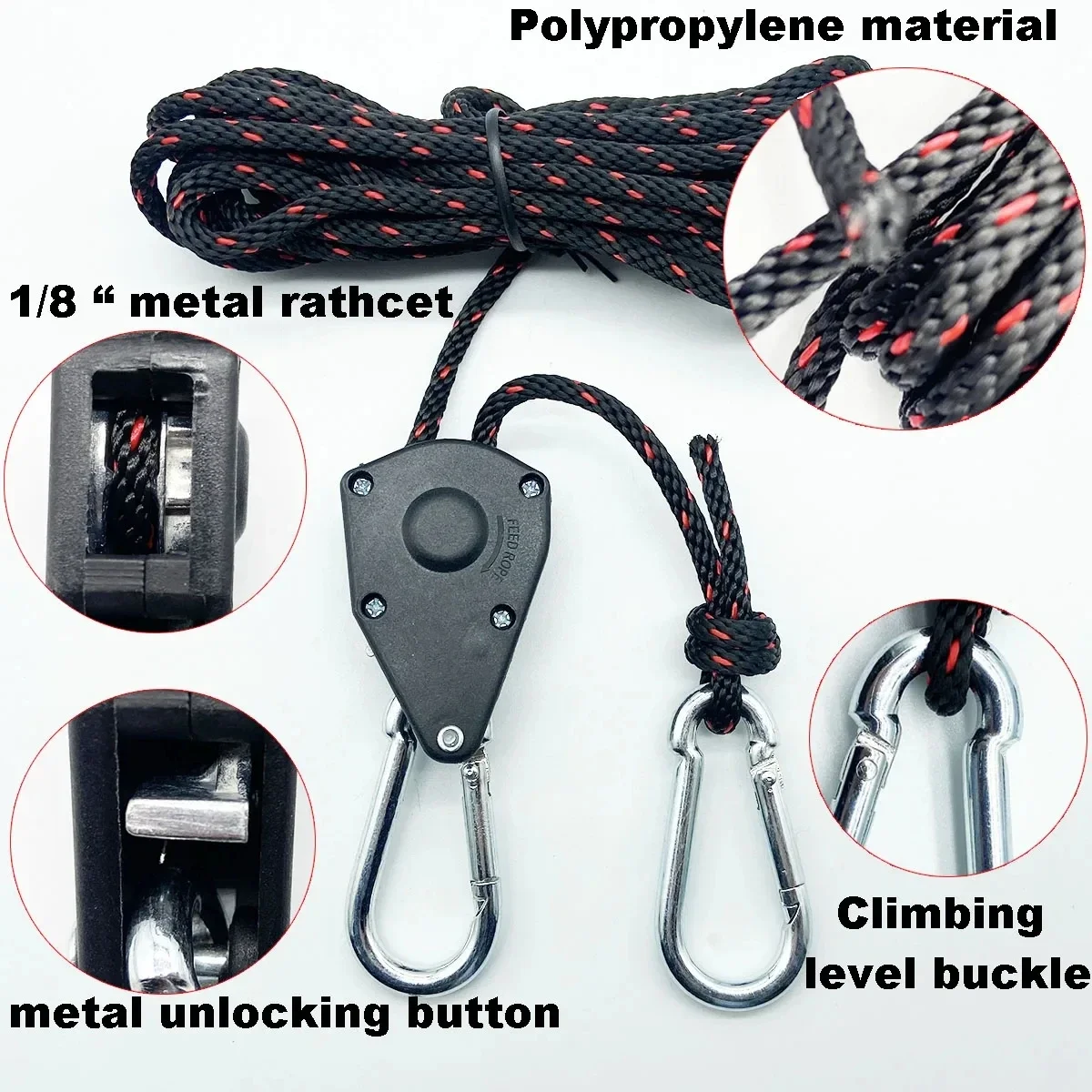 Tent Rope Tightener 6Pcs Camping Tent Tie Down