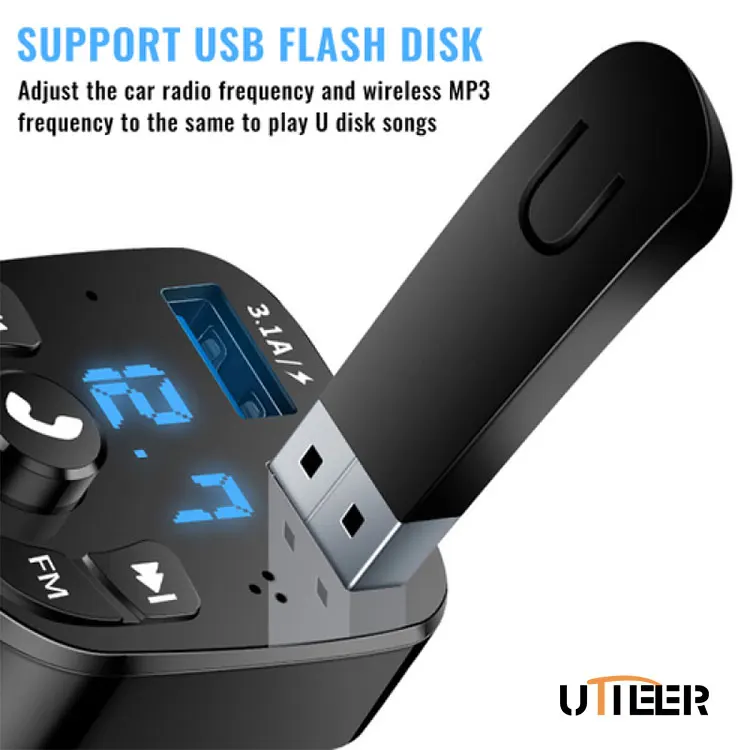 Car Bluetooth MP3 Player Car FM Transmitter Car Hands-Free Car Phone Music U Disk S3381f0e8802d4979a0e931a57826d0e8x
