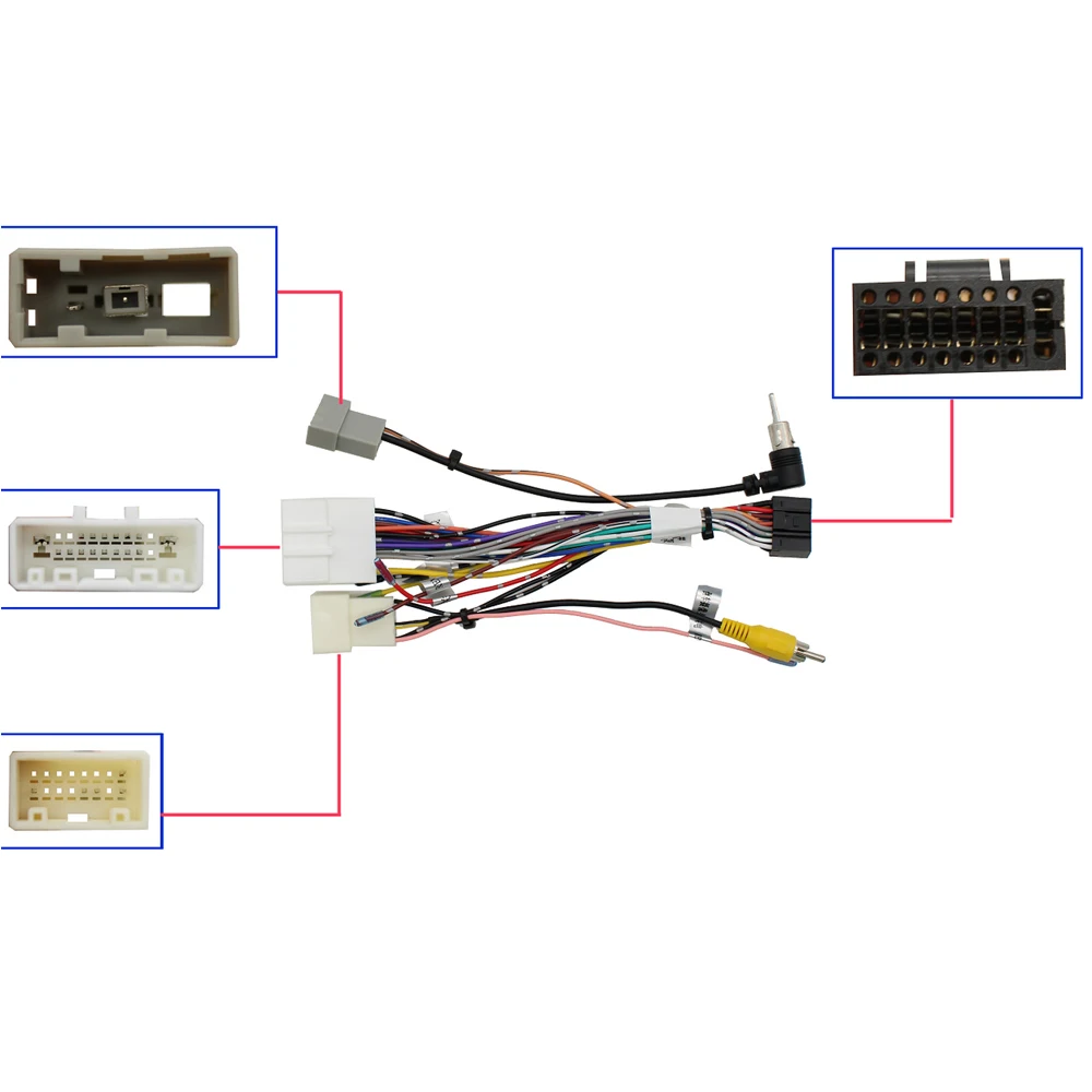 WQLSK Car Audio Wiring Harness For Nissan Qashqai 0611 Aftermarket