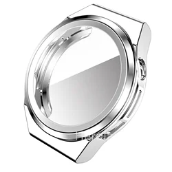 Premium Soft TPU Full Protective Case Cover with Screen Protector for SmartWatches - Enhanced Durability and Style (Silver)