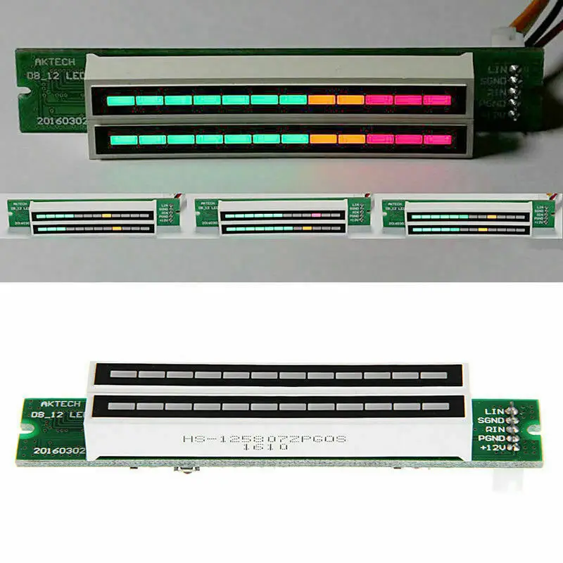 VU Meter Stereo Dual 12 - Indicatore Di Livello Audio Con Modalità AGC E Luci Regolabili - Foto 9