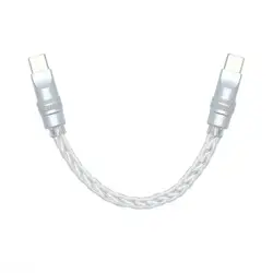 Fashionable Type C Braided Cable with Silver - Plated Copper for Fast Charging and Data Transfer (Silver)