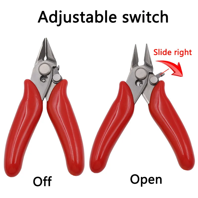 Diagonal Pliers 3.5 Inch Mini Wire Cutter Small Soft Cutting Electronic Pliers Wires Insulating Rubber Handle Model Pliers image 2