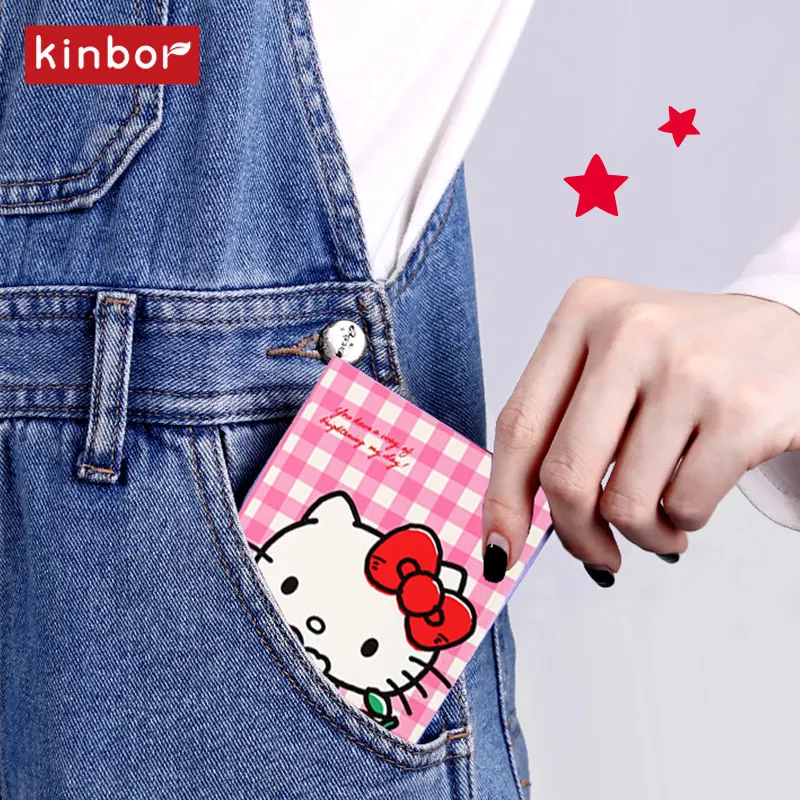 Cute Kitty Collection Pocket Notebook with Grid & Blank Pages - Kawaii Travel Stationery