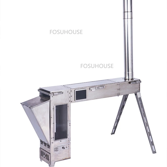 Nordic สแตนเลส Chimeneas กลางแจ้งเครื่องทําความร้อนเตาผิง Creative มัลติฟังก์ชั่พับเก็บกลางแจ้ง Camping เต็นท์เตา T 1