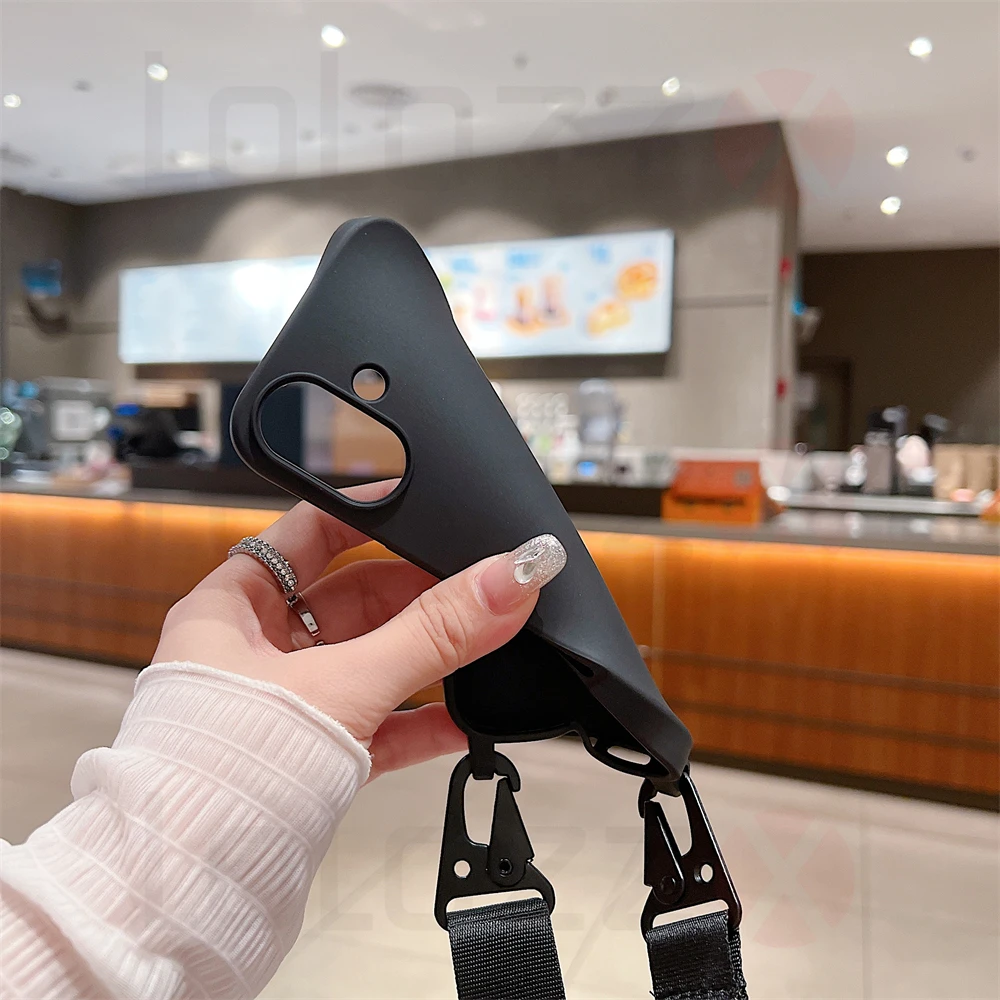 Luxury Crossbody Necklace Cord Strap Case For iPhone 16 15 14 12 11 13 Pro Max XR X XS 7 8 Plus Soft Shockproof Protection Cover_voghion.com