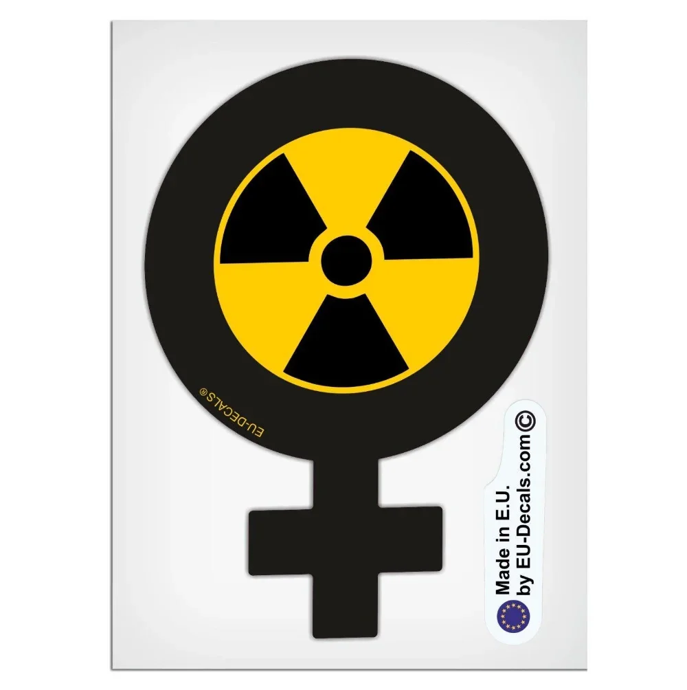 

For 126mm-5'' Female Symbol Radioactive Laminated Decals Stickers for Vespa GTS GTV