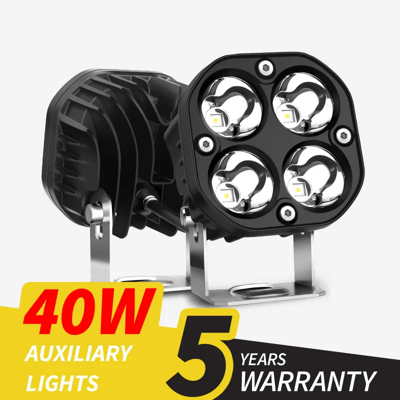 

3Inch 40W Led Light Pods 12V 24V For Car Yellow Fog Lamp Off Road Motorcycle SUV ATV Boat Lada 4X4 4WD Car Accessories