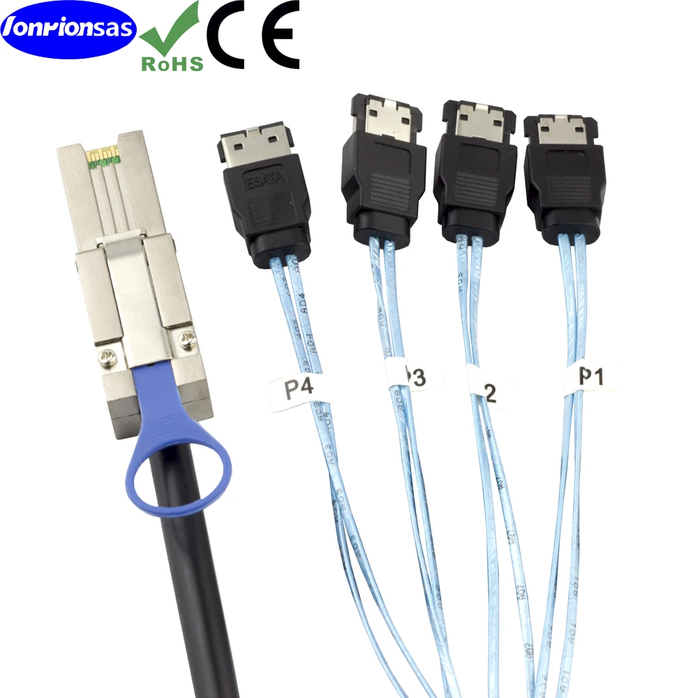 �̴� SAS HD SFF-8088 ���� ��ȯ ���̺�, 26P-E-SATA 7P