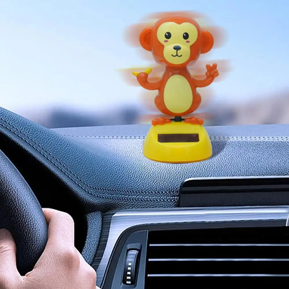 Solar Dancing Toys Cartoon Monkey Auto Decor Strong Back Adhesive Auto Interior Decoration for Homes Cars Bedrooms Work Areas