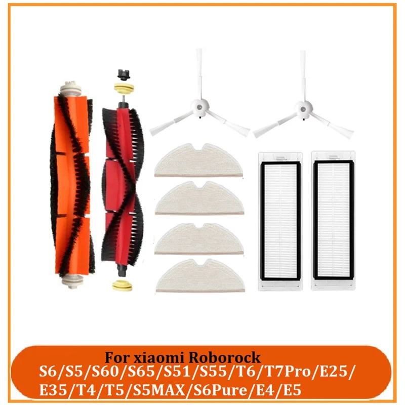 

Запчасти для пылесоса Xiaomi Roborock S6/S5/S60/S65/S51/S55/T6, 10 шт.