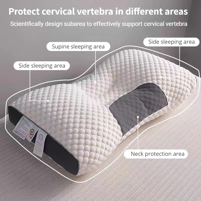 Neck Massage Pillow SPA Massage Antibacterial Anti-Mite Pillow Chiropractic Traction Device For Pain Relief Body Neck Massager