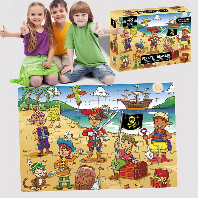 48 Pieces Puzzle Jigsaw Marine Animals Decompress Educational Toys for Adult Children Creative Puzzle Game Gift P460 3