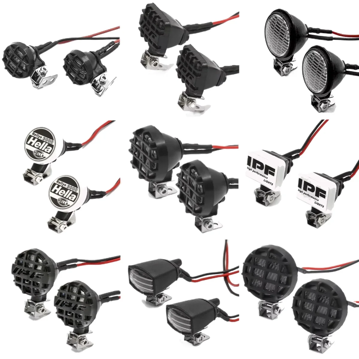 RC Auto Runde Dach LED Scheinwerfer Scheinwerfer mit Halterung für 1/10 Crawler Traxxas TRX4 TRX6 Axial SCX10 III YK4082 Tamiya CC01