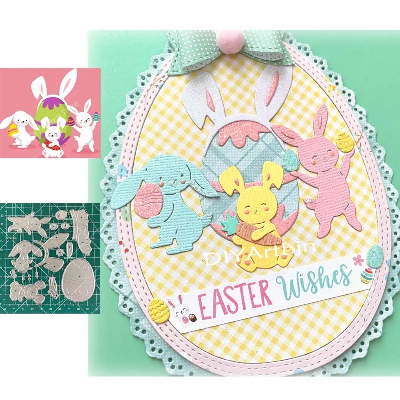 Easter Bunny Metal Fustelle Metalliche Per Scrapbooking Die Cuts For Paper Crafting Dies | Дом и сад