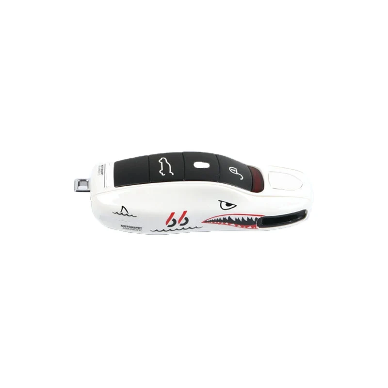 Great White Shark Car Key Case Cover Shell Suitable for Porsche Macan Panamera Cayenne718 911