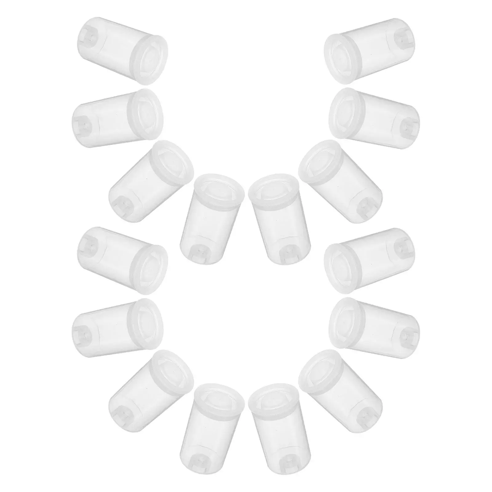 50Pcs 리필 가능 원형 필름 보관 튜브 네거티브 포토 필름 미끼용 고밀도 씰이 있는 휴대용 투명 플라스틱 용기