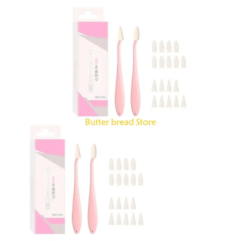 W89C 2Pcs 스케치 하이라이트를위한 스케치 블렌딩 도구 20 개의 교체 스폰지 팁이있는 ABS 블렌딩 그루터기 자세히 설명