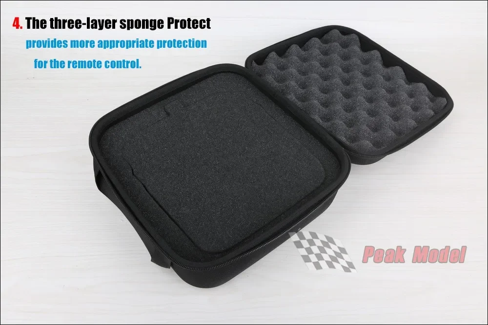 Sac de protection RC pour télécommande FUTABA JR WFLY 14SG 18SZ 16IZ 32MZ - Noir