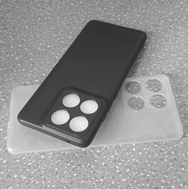 Matte Frosted Transparent Black Silicone Phone Case TPU Protective Cover