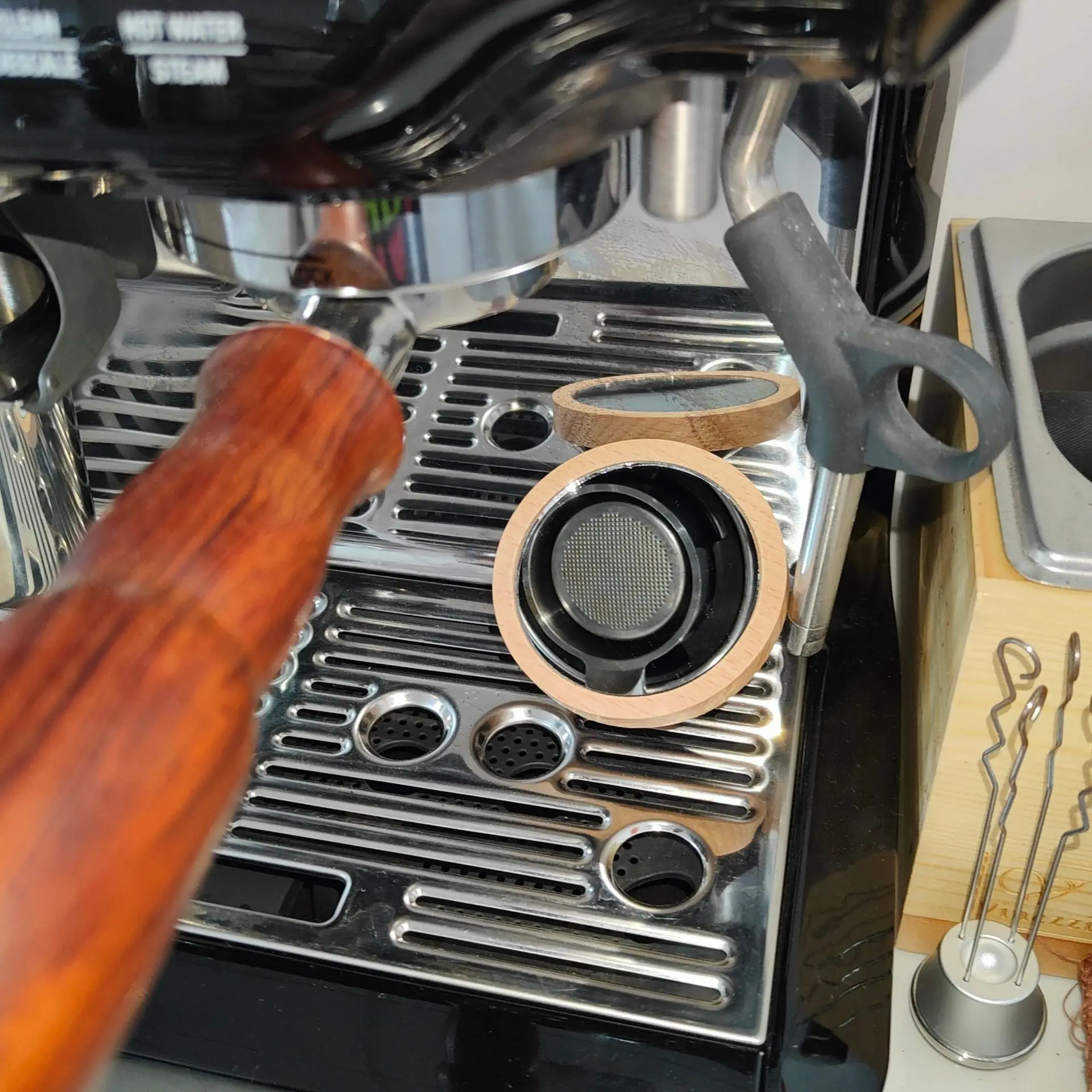 Espresso Schuss Spiegel Kaffee Extraktion Spiegel Beobachtung reflektierend für bodenlose Sieb träger Barista Zubehör Kaffee Werkzeuge – Detail 10