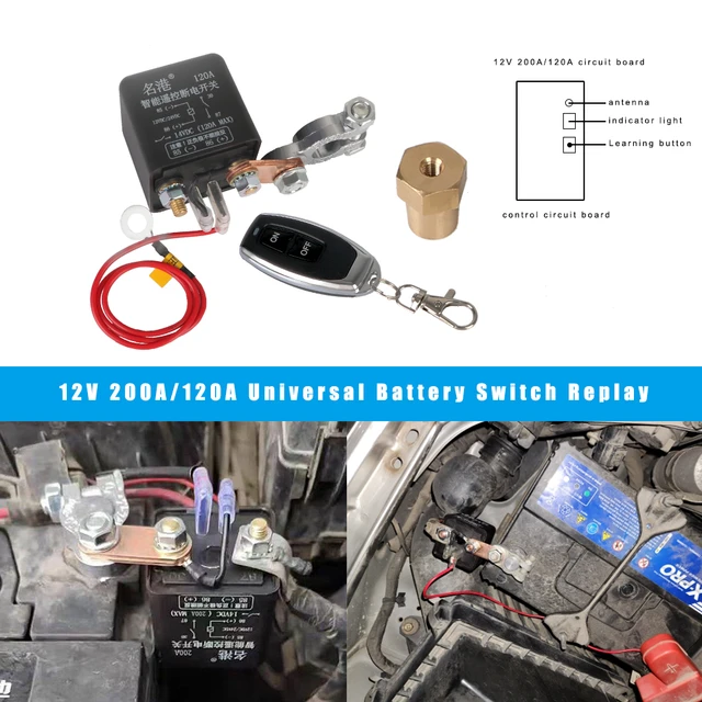 12V Auto Batterie Trennschalter Hauptschalter Stromschalter + Fernbedienung  NEU